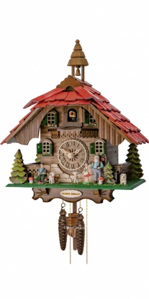 นาฬิกากุ๊กกูเยอรมัน Black Forest Germany ระบบกลไกไขลาน 1 วัน บ้านไม้สไตล์ Black Forest รหัสสินค้า 0883