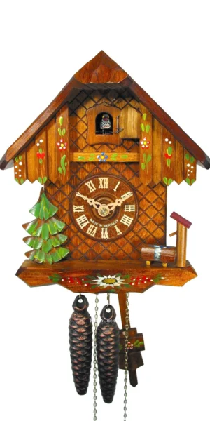 นาฬิกากุ๊กกูเยอรมัน Black Forest Germany ระบบกลไกไขลาน 1 วัน บ้านไม้เยอรมัน รหัสสินค้า 0870