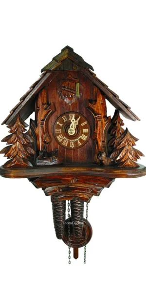 นาฬิกากุ๊กกูเยอรมัน Black Forest Germany ระบบกลไกไขลาน 1 วัน บ้านพักนายพราน รหัสสินค้า 1003
