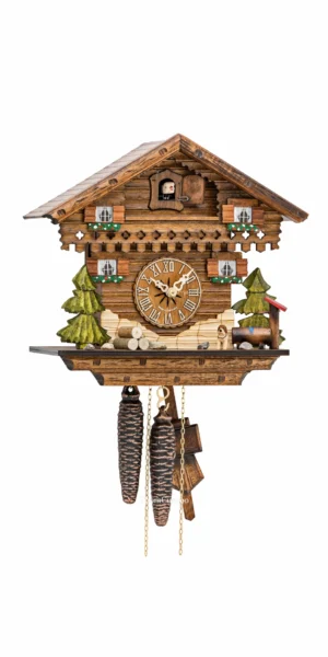 นาฬิกากุ๊กกูเยอรมัน Black Forest Germany ระบบกลไกไขลาน 1 วัน บ้าน Black Forest ขนาดกะทัดรัด รหัสสินค้า 0853
