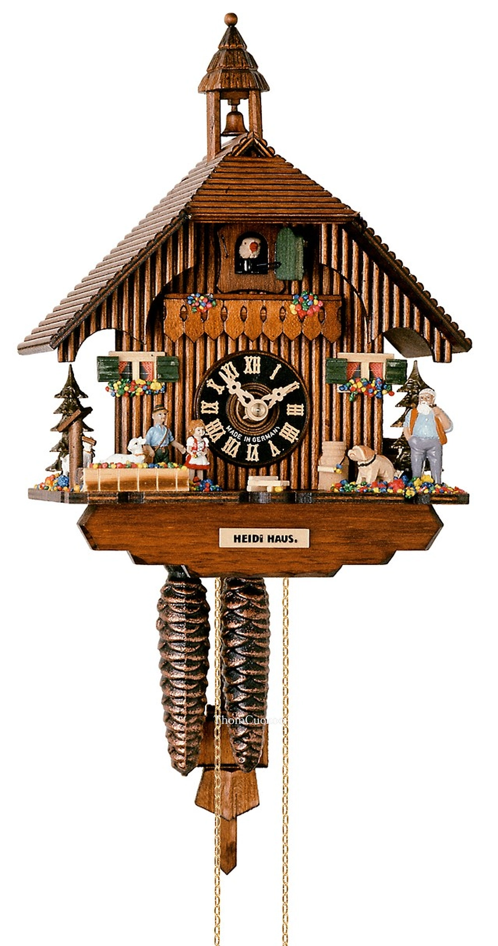 นาฬิกากุ๊กกูเยอรมัน Black Forest Germany ระบบกลไกไขลาน 1 วัน บ้าน Black Forest ขนาดกะทัดรัด รหัสสินค้า 0897