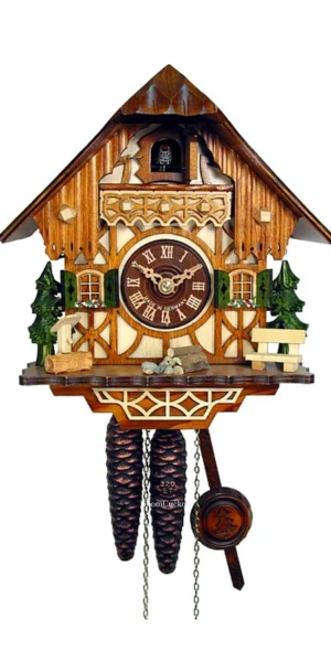 นาฬิกากุ๊กกูเยอรมัน Black Forest Germany ระบบกลไกไขลาน 1 วัน บ้าน Black Forest ขนาดกะทัดรัด รหัสสินค้า 0901