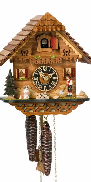 นาฬิกากุ๊กกูเยอรมัน Black Forest Germany ระบบกลไกไขลาน 1 วัน บ้าน Black Forest ขนาดกะทัดรัด รหัสสินค้า 0915