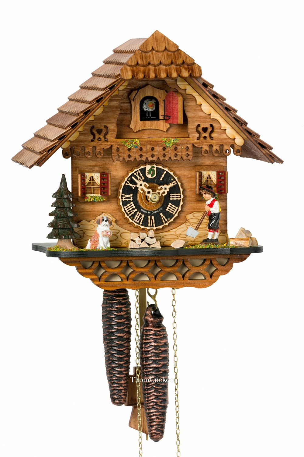 นาฬิกากุ๊กกูเยอรมัน Black Forest Germany ระบบกลไกไขลาน 1 วัน บ้าน Black Forest ขนาดกะทัดรัด รหัสสินค้า 0915