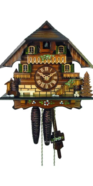 นาฬิกากุ๊กกูเยอรมัน Black Forest Germany ระบบกลไกไขลาน 1 วัน บ้าน Black Forest ขนาดกะทัดรัด รหัสสินค้า 0928