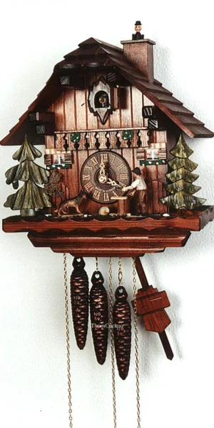 นาฬิกากุ๊กกูเยอรมัน Black Forest Germany ระบบกลไกไขลาน 1 วัน พร้อมเสียงดนตรี ดีไซน์คลาสสิก คนตัดไม้เคลื่อนไหว ธีมฟาร์มยุโรป รหัสสินค้า 0765