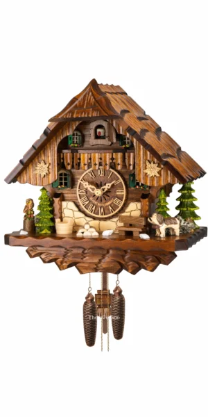 นาฬิกากุ๊กกูเยอรมัน Black Forest Germany ระบบกลไกไขลาน 8 วัน บ้านไม้สไตล์ Black Forest รหัสสินค้า 0440