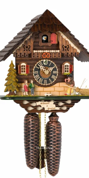 นาฬิกากุ๊กกูเยอรมัน Black Forest Germany ระบบกลไกไขลาน 8 วัน บ้านไม้สไตล์ Black Forest รหัสสินค้า 0446