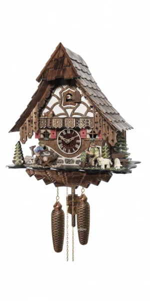 นาฬิกากุ๊กกูเยอรมัน Black Forest Germany ระบบกลไกไขลาน 8 วัน บ้านไม้สไตล์ Black Forest รหัสสินค้า 0503