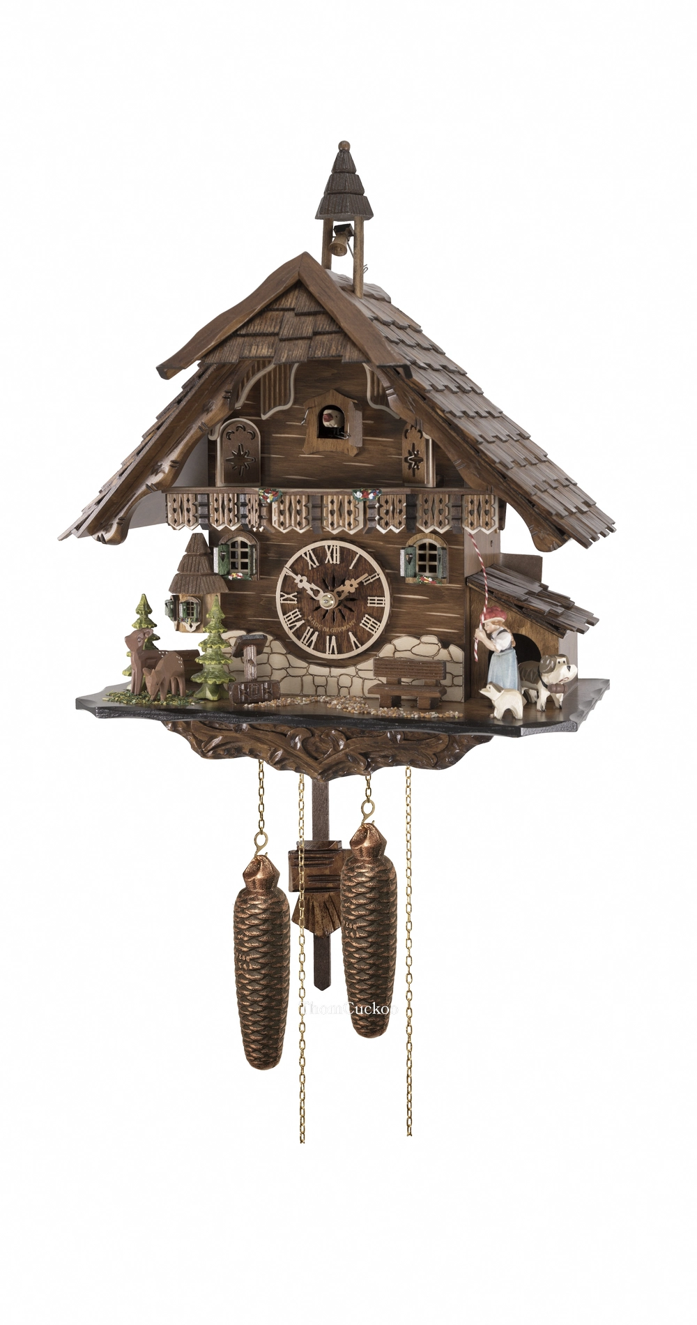 นาฬิกากุ๊กกูเยอรมัน Black Forest Germany ระบบกลไกไขลาน 8 วัน บ้านไม้สไตล์ Black Forest รหัสสินค้า 0516