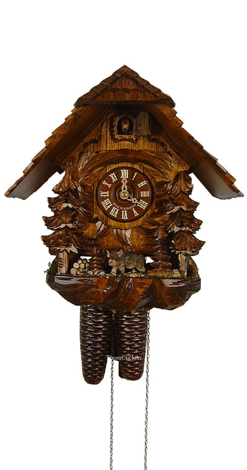 นาฬิกากุ๊กกูเยอรมัน Black Forest Germany ระบบกลไกไขลาน 8 วัน ดีไซน์คลาสสิก รหัสสินค้า 0474
