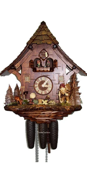 นาฬิกากุ๊กกูเยอรมัน Black Forest Germany ระบบกลไกไขลาน 8 วัน พร้อมเสียงดนตรี บ้านเทพนิยาย Black Forest รหัสสินค้า 0669