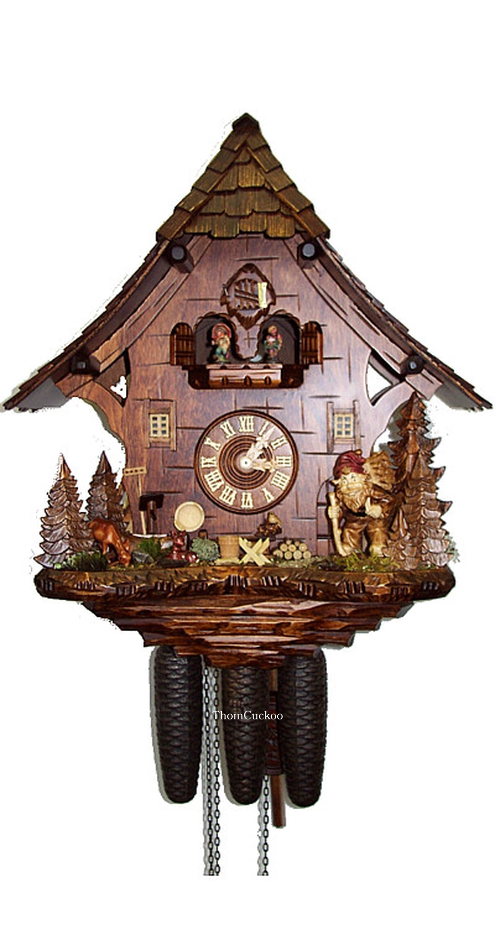 นาฬิกากุ๊กกูเยอรมัน Black Forest Germany ระบบกลไกไขลาน 8 วัน พร้อมเสียงดนตรี บ้านเทพนิยาย Black Forest รหัสสินค้า 0669