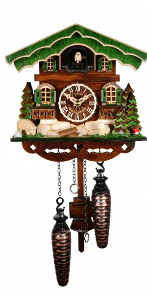 นาฬิกากุ๊กกูเยอรมัน Black Forest Germany ระบบ Quartz บ้านไม้สไตล์ Black Forest รหัสสินค้า 0358