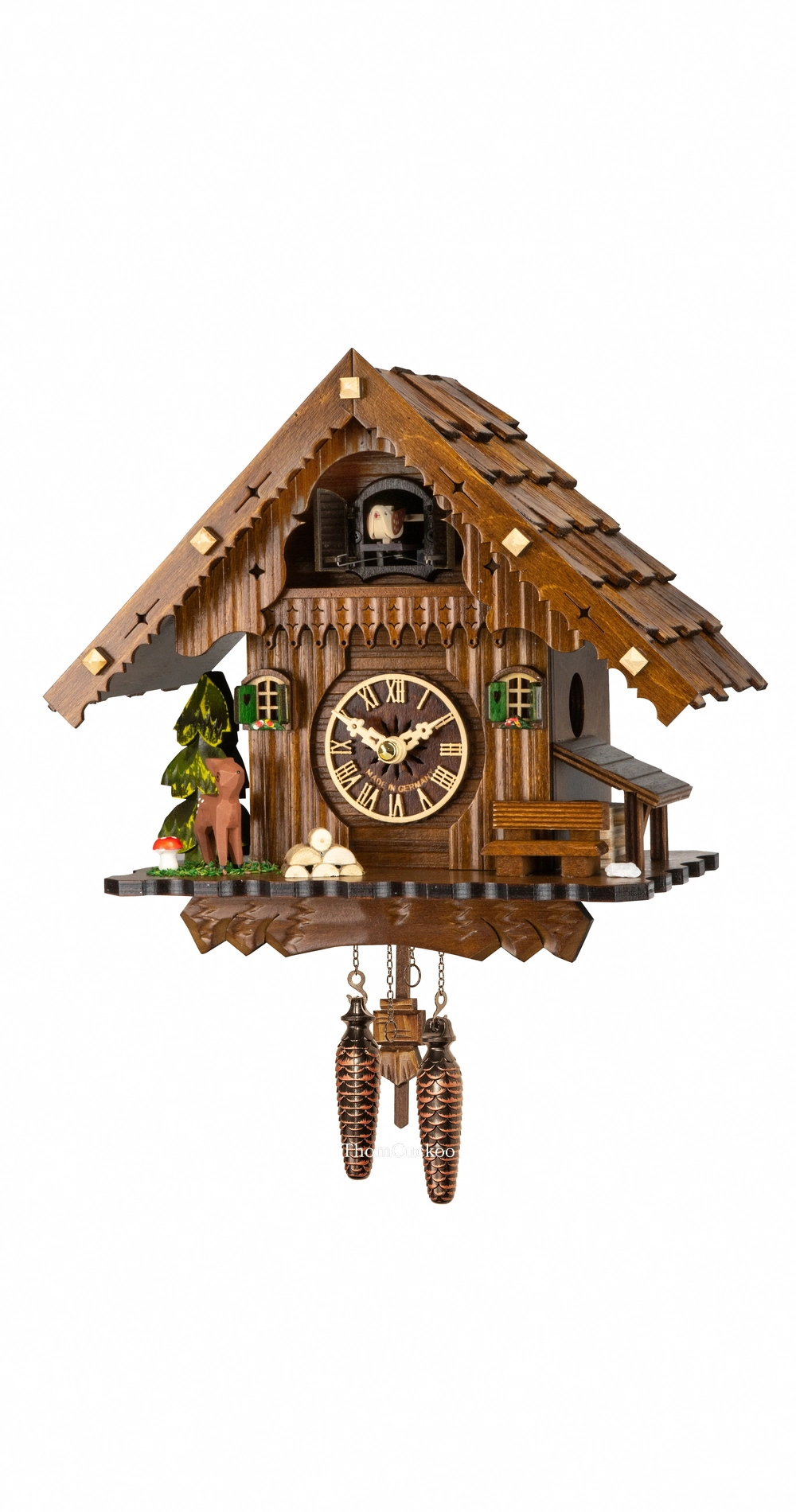 นาฬิกากุ๊กกูเยอรมัน Black Forest Germany ระบบ Quartz บ้านไม้สไตล์ Black Forest รหัสสินค้า 0359