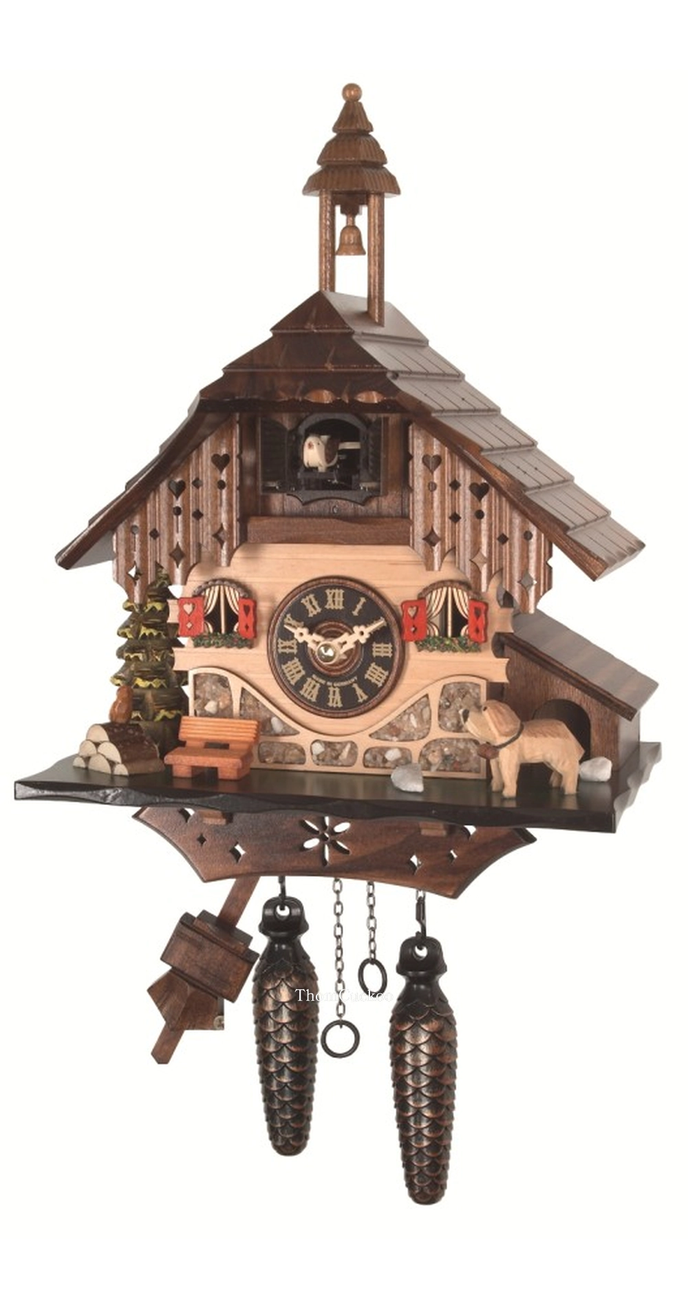 นาฬิกากุ๊กกูเยอรมัน Black Forest Germany ระบบ Quartz บ้านไม้สไตล์ Black Forest รหัสสินค้า 0366