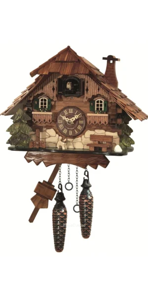 นาฬิกากุ๊กกูเยอรมัน Black Forest Germany ระบบ Quartz บ้านไม้สไตล์ Black Forest รหัสสินค้า 0372