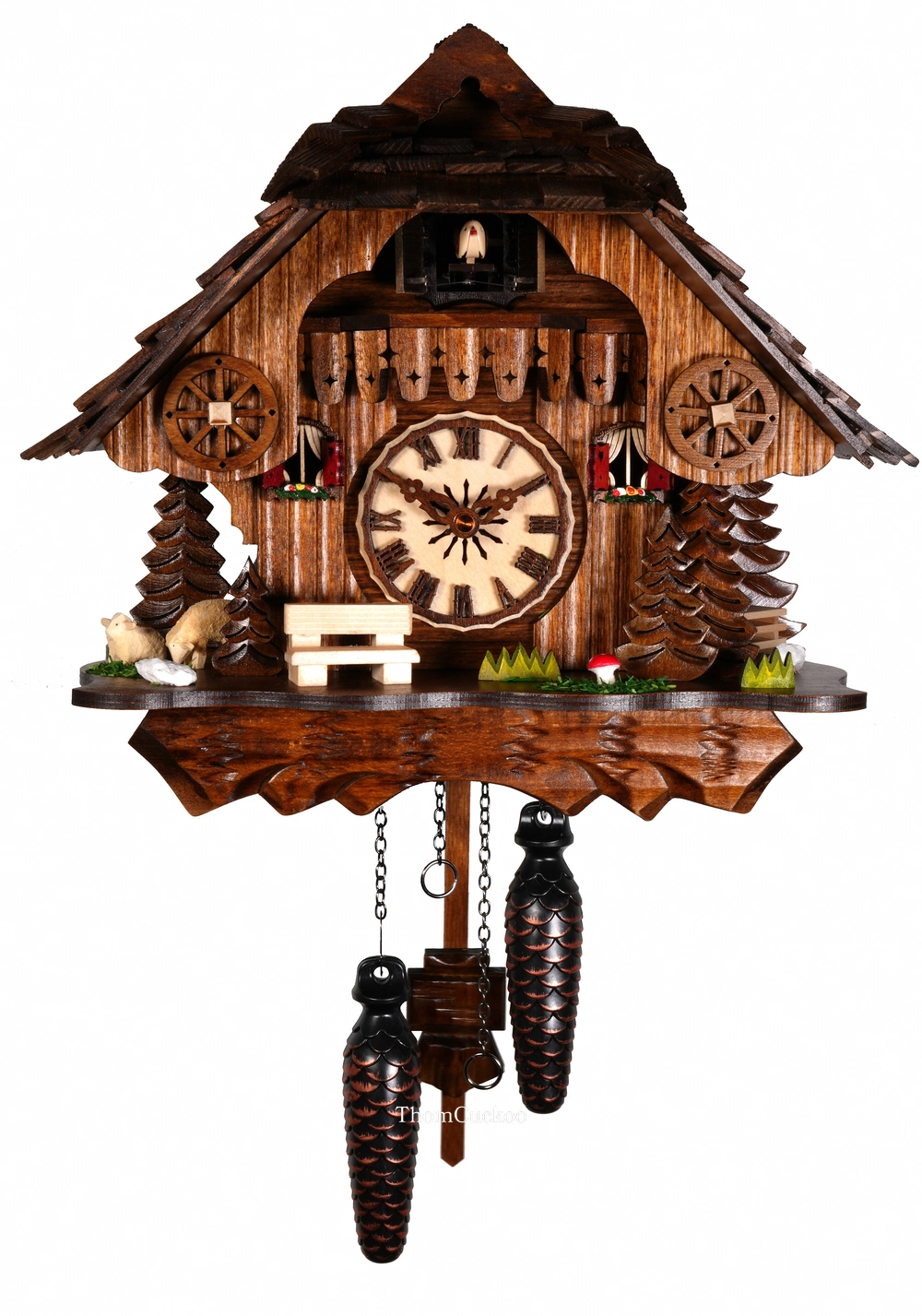 นาฬิกากุ๊กกูเยอรมัน Black Forest Germany ระบบ Quartz บ้านไม้สไตล์ Black Forest รหัสสินค้า 0385