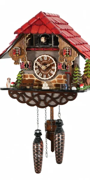 นาฬิกากุ๊กกูเยอรมัน Black Forest Germany ระบบ Quartz บ้านไม้สไตล์ Black Forest รหัสสินค้า 0395
