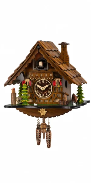 นาฬิกากุ๊กกูเยอรมัน Black Forest Germany ระบบ Quartz บ้านไม้สไตล์ Black Forest รหัสสินค้า 0408
