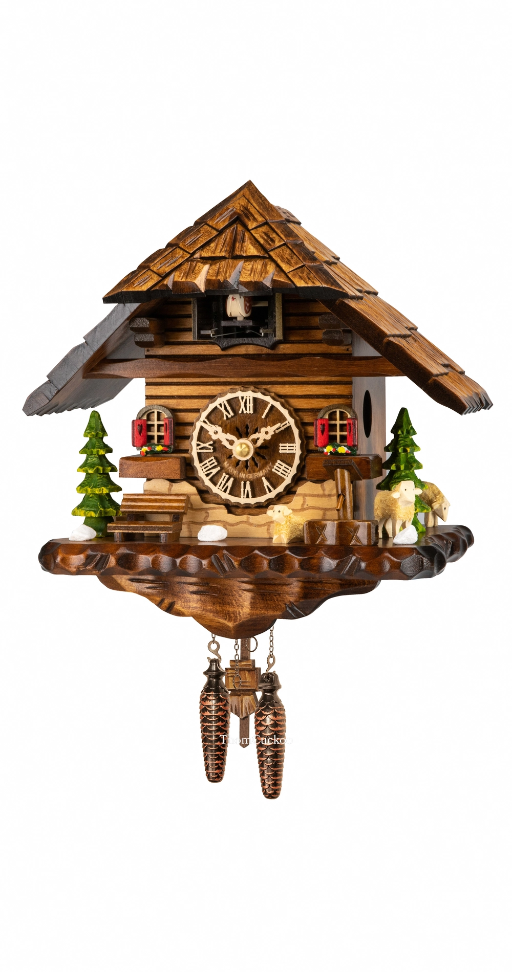 นาฬิกากุ๊กกูเยอรมัน Black Forest Germany ระบบ Quartz บ้านไม้สไตล์ Black Forest รหัสสินค้า 0409