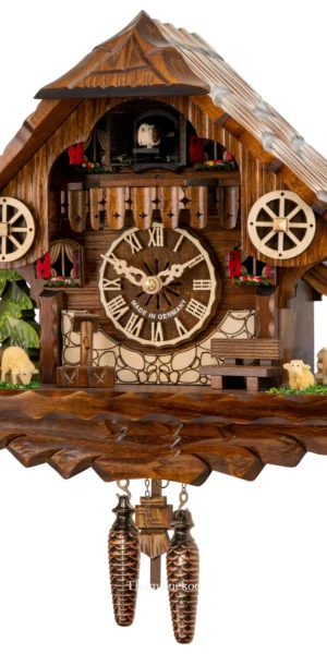 นาฬิกากุ๊กกูเยอรมัน Black Forest Germany ระบบ Quartz บ้านไม้สไตล์ Black Forest รหัสสินค้า 0410