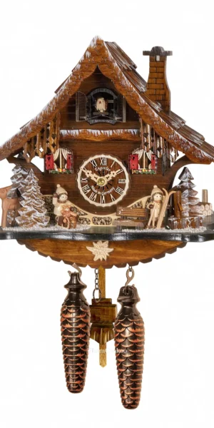 นาฬิกากุ๊กกูเยอรมัน Black Forest Germany ระบบ Quartz บ้านไม้สไตล์ Black Forest รหัสสินค้า 0411