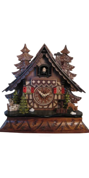 นาฬิกากุ๊กกูเยอรมัน Black Forest Germany ระบบ Quartz บ้านไม้สไตล์ Black Forest รหัสสินค้า 0412
