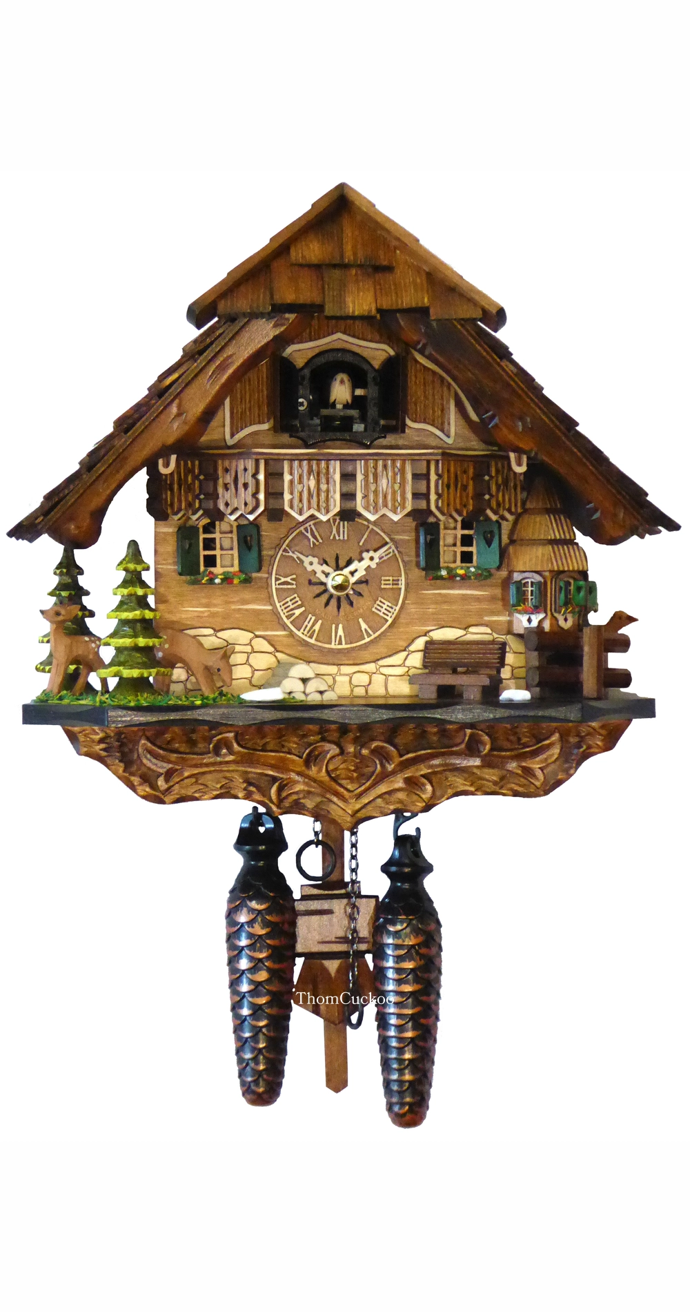 นาฬิกากุ๊กกูเยอรมัน Black Forest Germany ระบบ Quartz บ้านไม้สไตล์ Black Forest รหัสสินค้า 0416