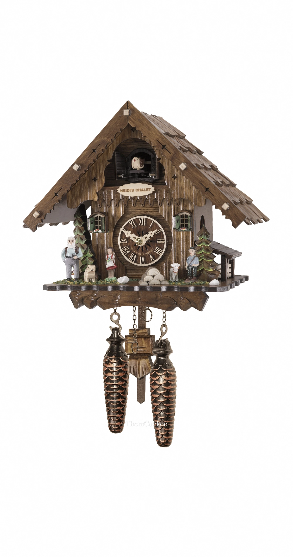 นาฬิกากุ๊กกูเยอรมัน Black Forest Germany ระบบ Quartz บ้าน Heidi สไตล์ยุโรป รหัสสินค้า 0360