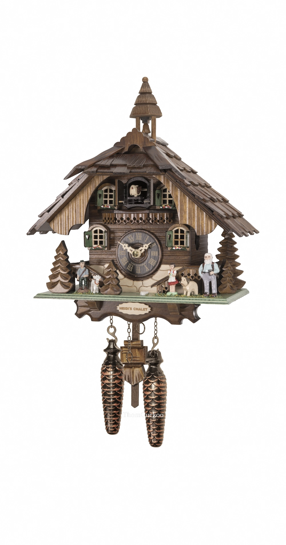 นาฬิกากุ๊กกูเยอรมัน Black Forest Germany ระบบ Quartz บ้าน Heidi สไตล์ยุโรป รหัสสินค้า 0377