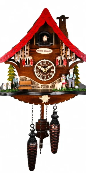 นาฬิกากุ๊กกูเยอรมัน Black Forest Germany ระบบ Quartz บ้าน Heidi สไตล์ยุโรป รหัสสินค้า 0379