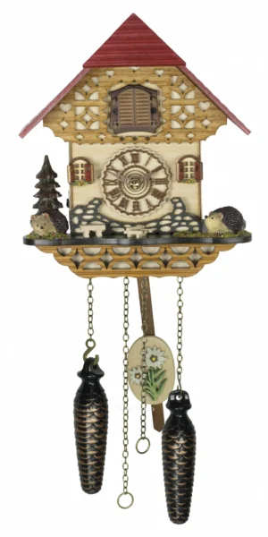 นาฬิกากุ๊กกูเยอรมัน Black Forest Germany ระบบ Quartz พร้อมเสียงดนตรี บ้านไม้สไตล์ Black Forest รหัสสินค้า 0038