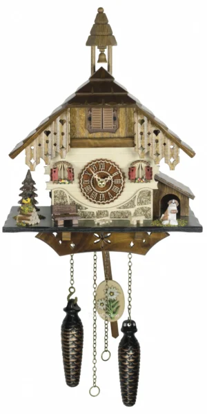 นาฬิกากุ๊กกูเยอรมัน Black Forest Germany ระบบ Quartz พร้อมเสียงดนตรี บ้านไม้สไตล์ Black Forest รหัสสินค้า 0047