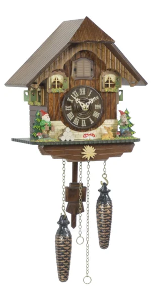 นาฬิกากุ๊กกูเยอรมัน Black Forest Germany ระบบ Quartz พร้อมเสียงดนตรี บ้านไม้สไตล์ Black Forest รหัสสินค้า 0067