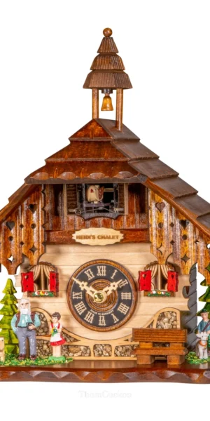 นาฬิกากุ๊กกูเยอรมัน Black Forest Germany ระบบ Quartz พร้อมเสียงดนตรี บ้านไม้สไตล์ Black Forest รหัสสินค้า 0070
