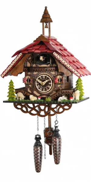 นาฬิกากุ๊กกูเยอรมัน Black Forest Germany ระบบ Quartz พร้อมเสียงดนตรี บ้านไม้สไตล์ Black Forest รหัสสินค้า 0101