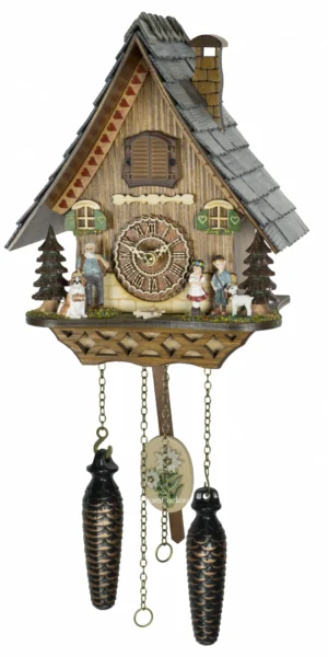 นาฬิกากุ๊กกูเยอรมัน Black Forest Germany ระบบ Quartz พร้อมเสียงดนตรี บ้านไม้สไตล์ Black Forest รหัสสินค้า 0118