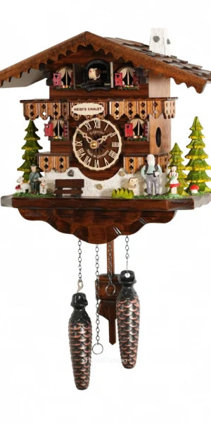 นาฬิกากุ๊กกูเยอรมัน Black Forest Germany ระบบ Quartz พร้อมเสียงดนตรี บ้านไม้สไตล์ Black Forest รหัสสินค้า 0128