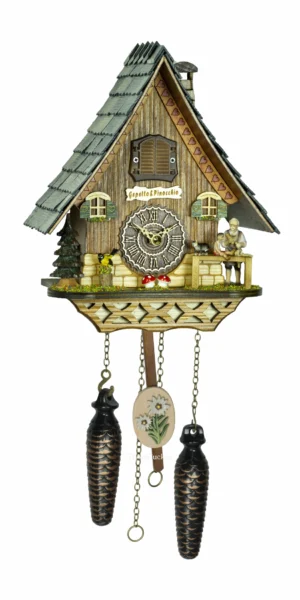 นาฬิกากุ๊กกูเยอรมัน Black Forest Germany ระบบ Quartz พร้อมเสียงดนตรี บ้านไม้สไตล์ Black Forest รหัสสินค้า 0149