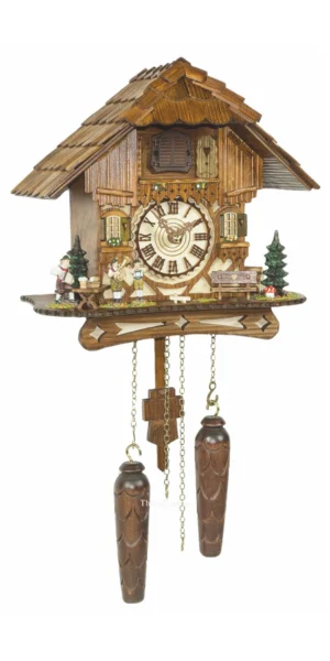 นาฬิกากุ๊กกูเยอรมัน Black Forest Germany ระบบ Quartz พร้อมเสียงดนตรี บ้านไม้สไตล์ Black Forest รหัสสินค้า 0151