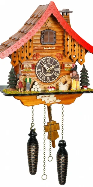 นาฬิกากุ๊กกูเยอรมัน Black Forest Germany ระบบ Quartz พร้อมเสียงดนตรี บ้านไม้สไตล์ Black Forest รหัสสินค้า 0165