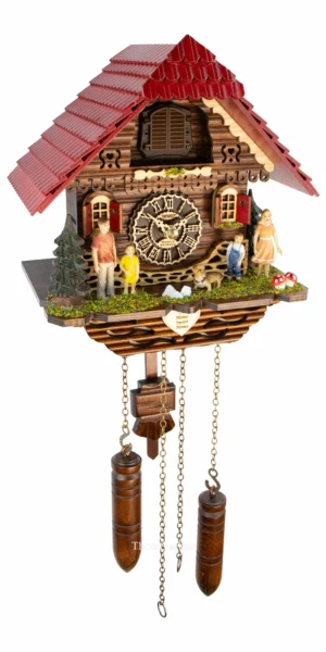 นาฬิกากุ๊กกูเยอรมัน Black Forest Germany ระบบ Quartz พร้อมเสียงดนตรี บ้านไม้สไตล์ Black Forest รหัสสินค้า 0167