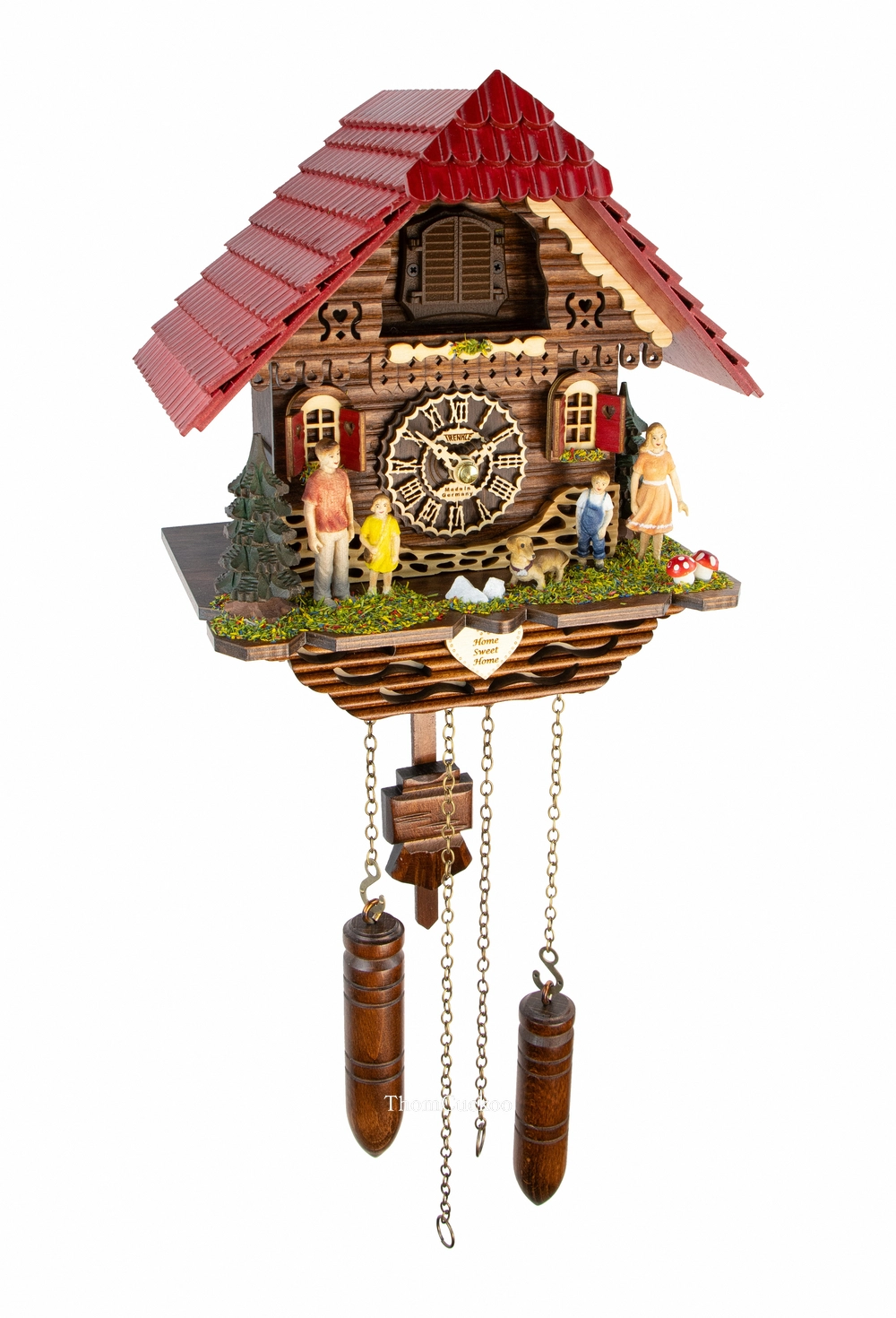 นาฬิกากุ๊กกูเยอรมัน Black Forest Germany ระบบ Quartz พร้อมเสียงดนตรี บ้านไม้สไตล์ Black Forest รหัสสินค้า 0167