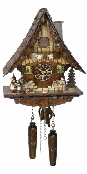 นาฬิกากุ๊กกูเยอรมัน Black Forest Germany ระบบ Quartz พร้อมเสียงดนตรี บ้านไม้สไตล์ Black Forest รหัสสินค้า 0250