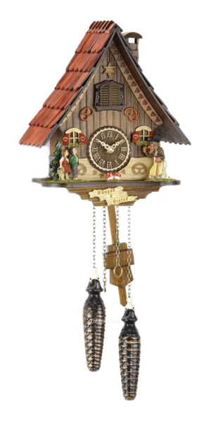นาฬิกากุ๊กกูเยอรมัน Black Forest Germany ระบบ Quartz พร้อมเสียงดนตรี บ้านไม้สไตล์ Black Forest รหัสสินค้า 0400