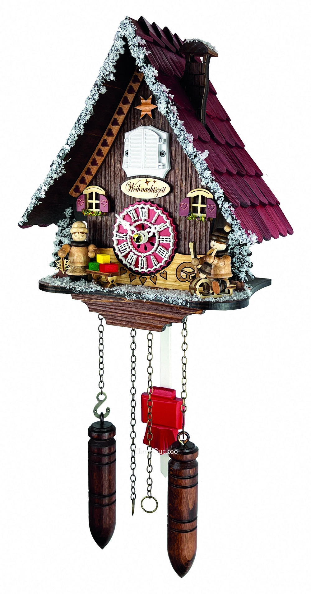 นาฬิกากุ๊กกูเยอรมัน Black Forest Germany ระบบ Quartz พร้อมเสียงดนตรี ธีมคริสต์มาส รหัสสินค้า 0146