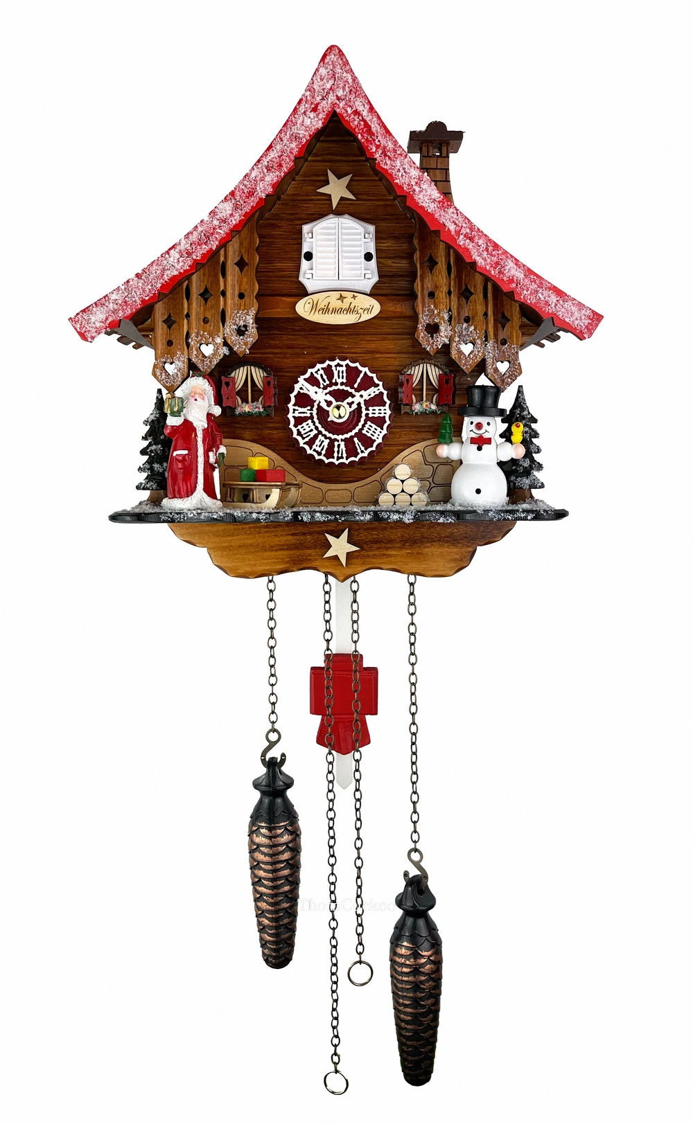 นาฬิกากุ๊กกูเยอรมัน Black Forest Germany ระบบ Quartz พร้อมเสียงดนตรี ธีมคริสต์มาส รหัสสินค้า 0147
