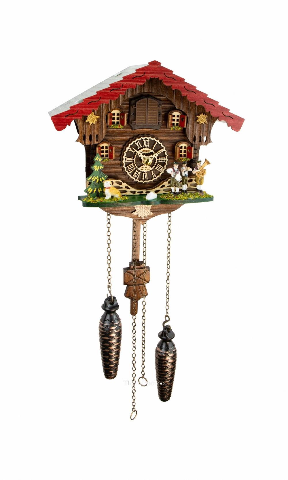 นาฬิกากุ๊กกูเยอรมัน Black Forest Germany ระบบ Quartz พร้อมเสียงดนตรี ดีไซน์คลาสสิก รหัสสินค้า 0043