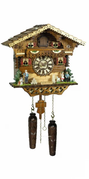 นาฬิกากุ๊กกูเยอรมัน Black Forest Germany ระบบ Quartz พร้อมเสียงดนตรี บ้าน Heidi สไตล์ยุโรป งานเพ้นท์มือ รหัสสินค้า 0185
